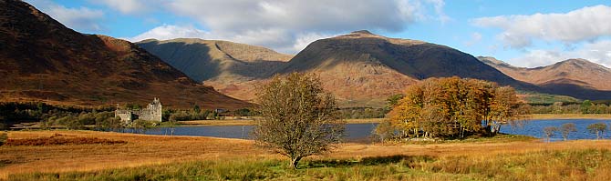 Kilchurn Castle Loch Awe in Autumn