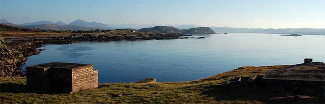 Remains of WW2 at Loch Ewe near Mellon Charles