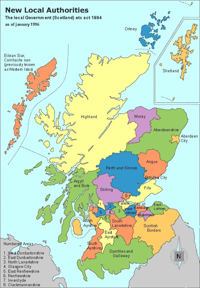 Scotland Authorities Map 