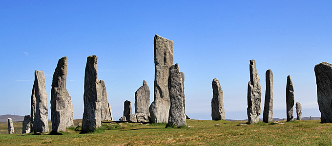 Callanish Standing Stones and Stone Circle on the Isle of Lewis in the Outer Hebrides