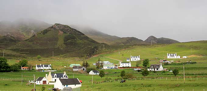 The wee village of Staffin on the Isle of Skye on the Trotternish Peninsula