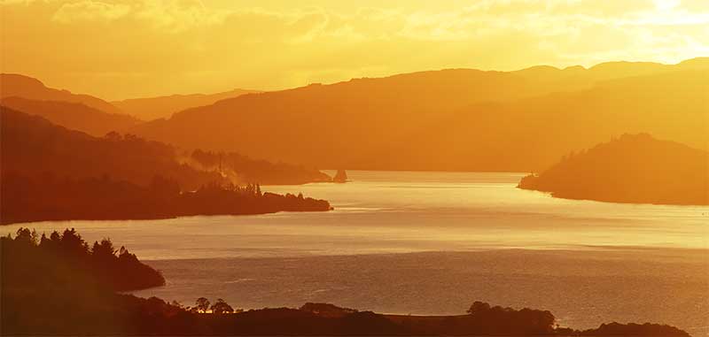 Overlooking Loch Awe at Sunset