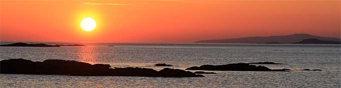 Sunset from the beach at Arisaig