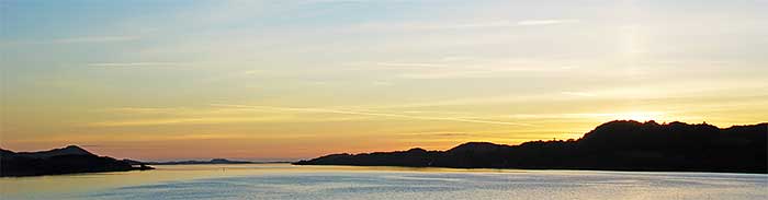 Dusk seen from the Islay Ferry in the Inner Hebrides