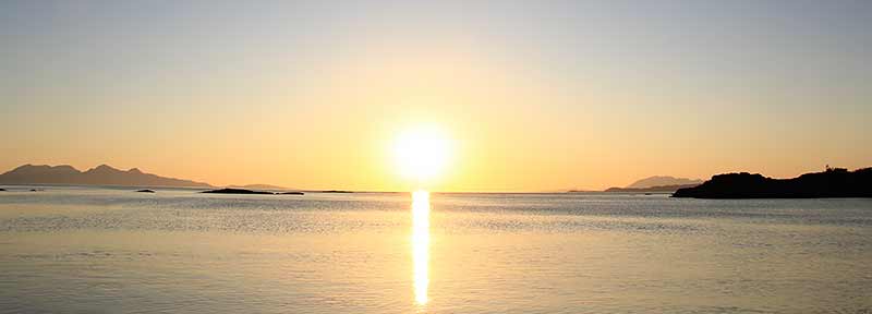 Sunset from the beach at Arisaig