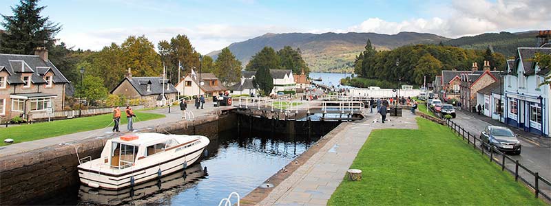 Locks in Fort Augustus Loch Ness and Caledonian Canal