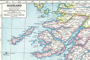 Old map of Scotland