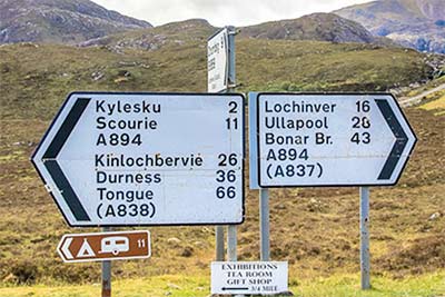 Roadsign Scotland